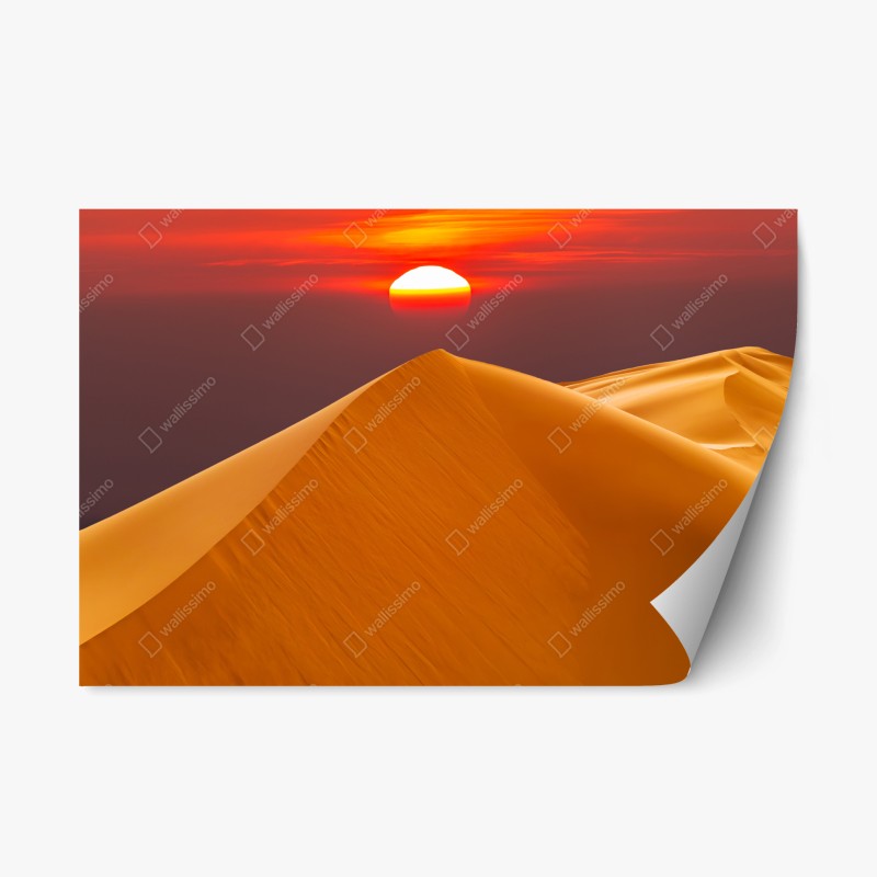 Adesivo riposizionabile dune dorate al tramonto