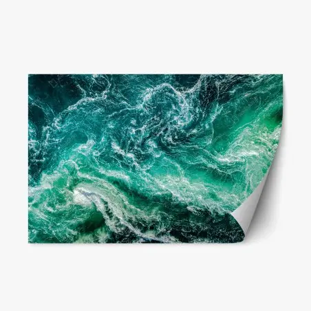 Adesivo riposizionabile vortici marini di Saltstraumen • Wallissimo®