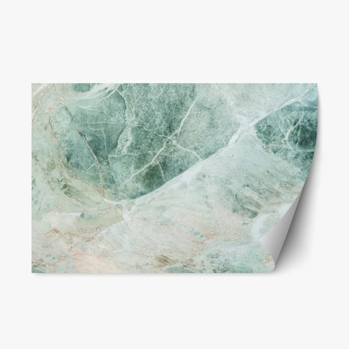 Adesivo riposizionabile marmo verde astratto con venature sottili • Wallissimo® Adesivo riposizionabile marmo verde astratto con venature sottili • Wallissimo®
