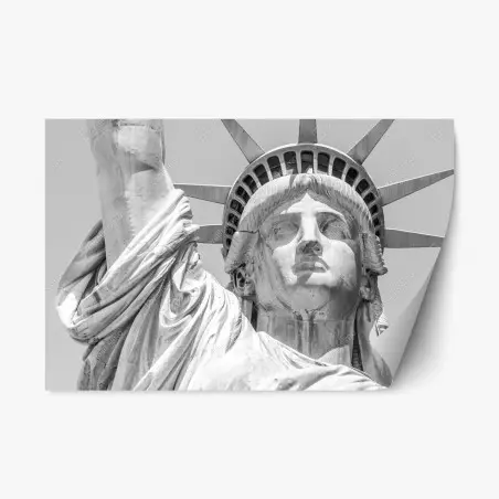 Adesivo riposizionabile dettaglio monumentale della Statua della Libertà • Wallissimo®