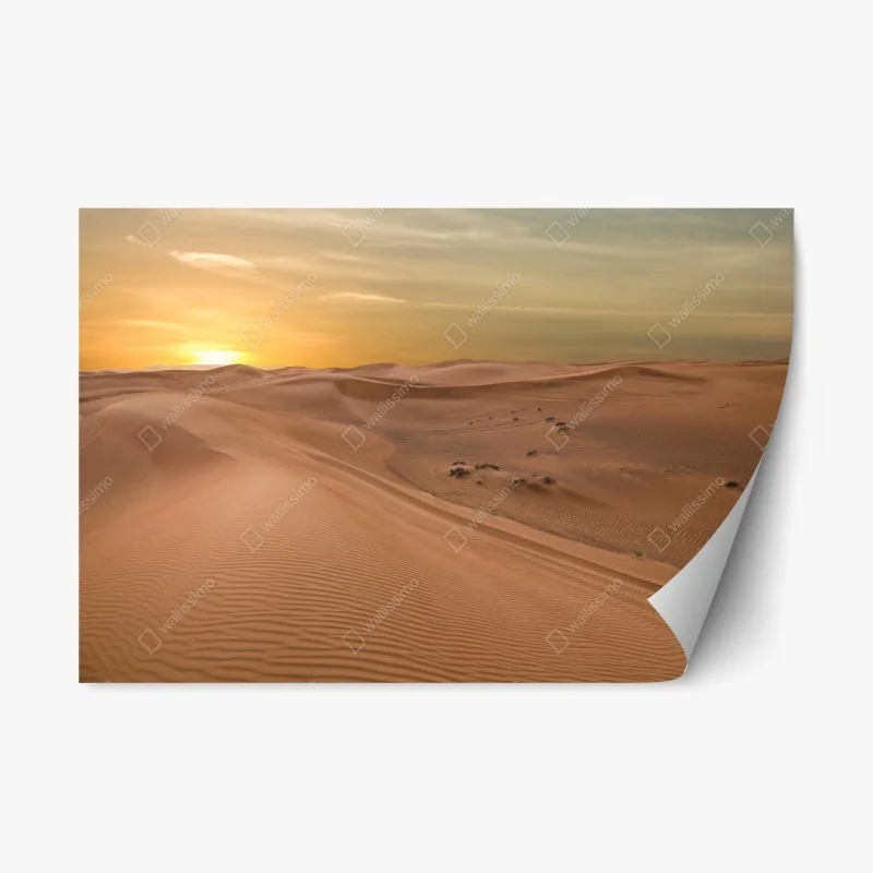 Adesivo riposizionabile tramonto sulle dune del deserto degli Emirati Arabi Uniti