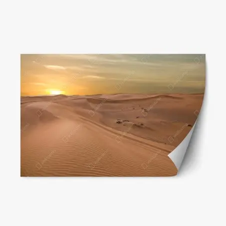 Adesivo riposizionabile tramonto sulle dune del deserto degli Emirati Arabi Uniti • Wallissimo®