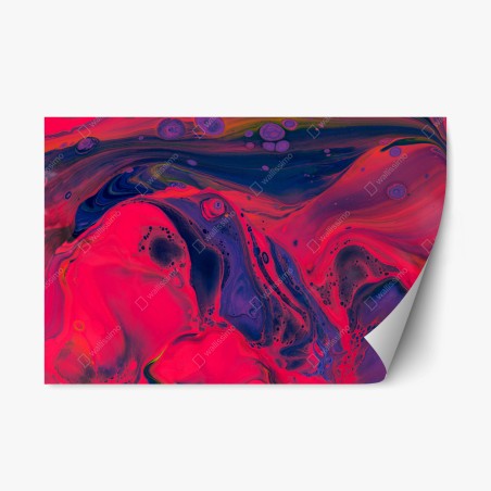 Adesivo riposizionabile effetto marmorizzato magenta e viola • Wallissimo®