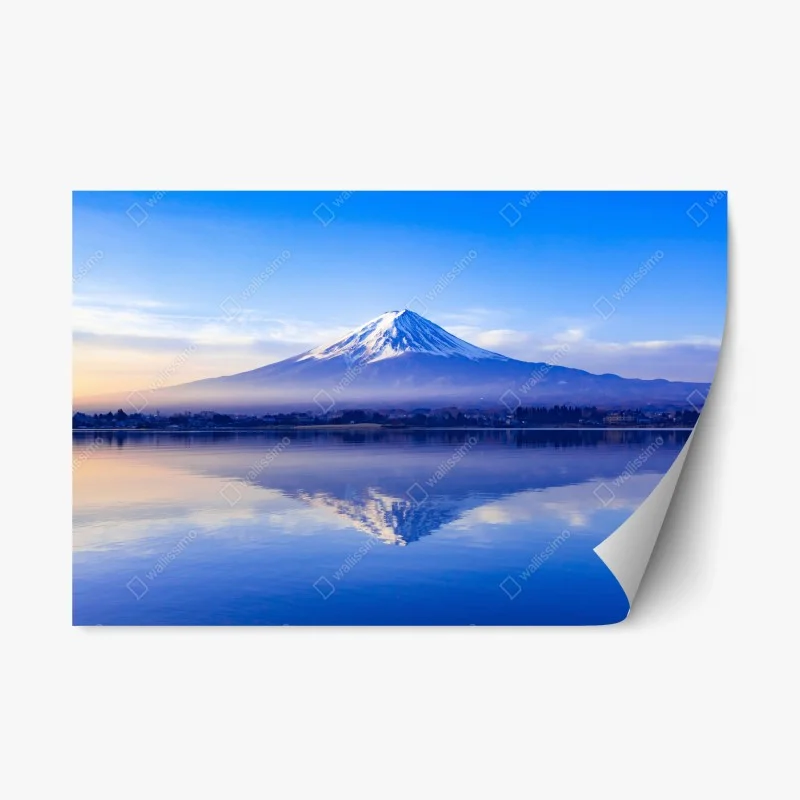 Adesivo riposizionabile serenità del Monte Fuji all'alba
