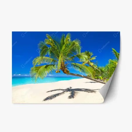 Adesivo riposizionabile paesaggio tropicale sulla spiaggia • Wallissimo®