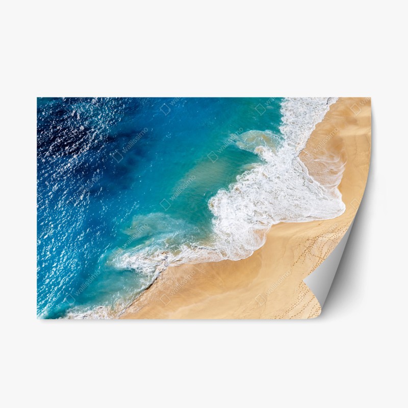 Adesivo riposizionabile spiaggia tropicale vista aerea