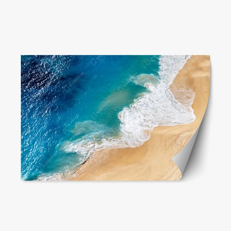 Adesivo riposizionabile spiaggia tropicale vista aerea