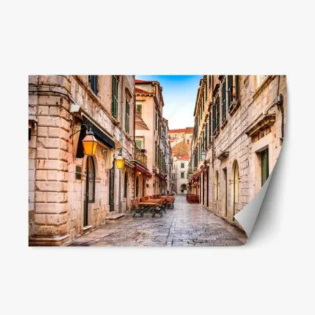 Adesivo riposizionabile incantevole vicolo di Dubrovnik • Wallissimo®