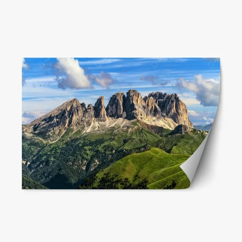 Adesivo riposizionabile maestoso paesaggio alpino delle Dolomiti