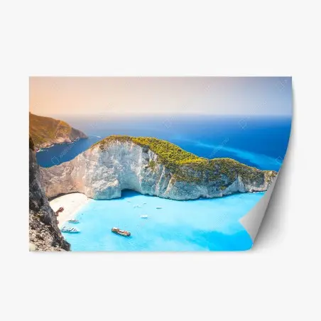 Adesivo riposizionabile fuga a Navagio, Zakynthos • Wallissimo®