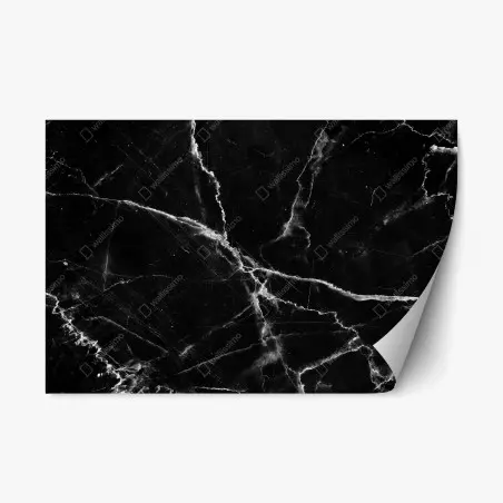 Adesivo riposizionabile marmo nero venato sofisticato • Wallissimo®
