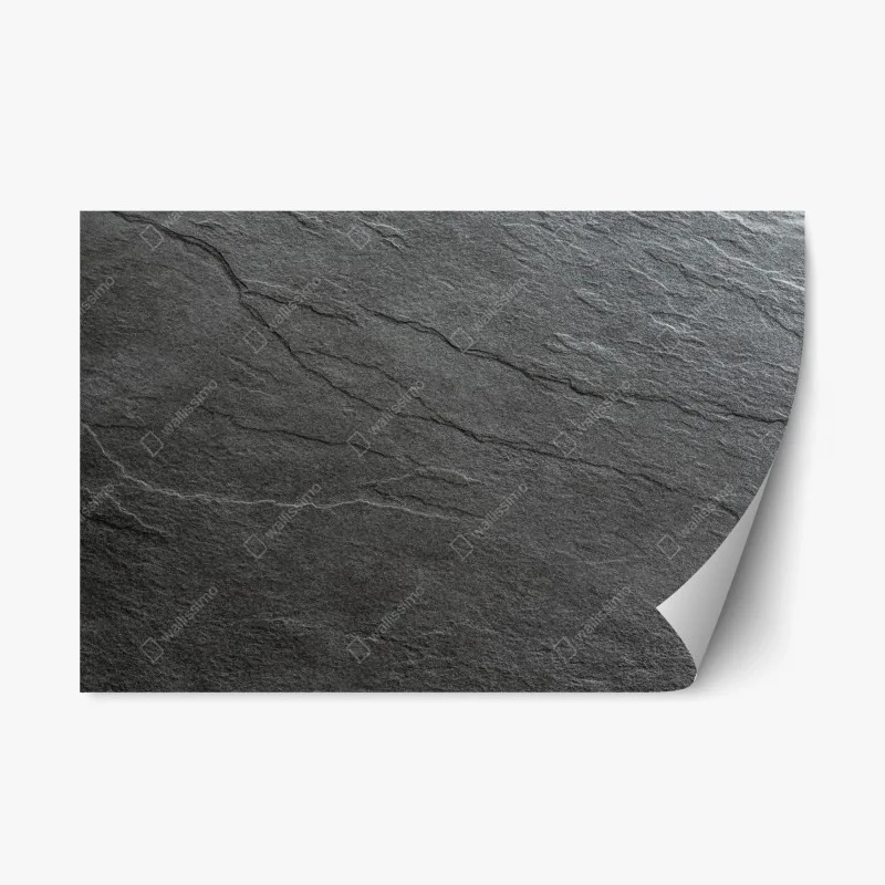 Adesivo riposizionabile texture ardesia scura elegante per pareti