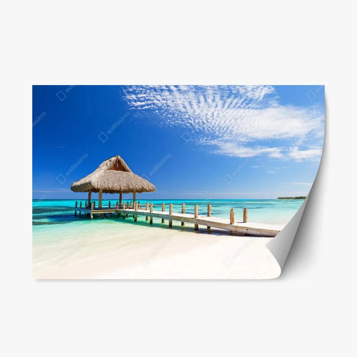 Adesivo riposizionabile rifugio tropicale a Cap Cana • Wallissimo®