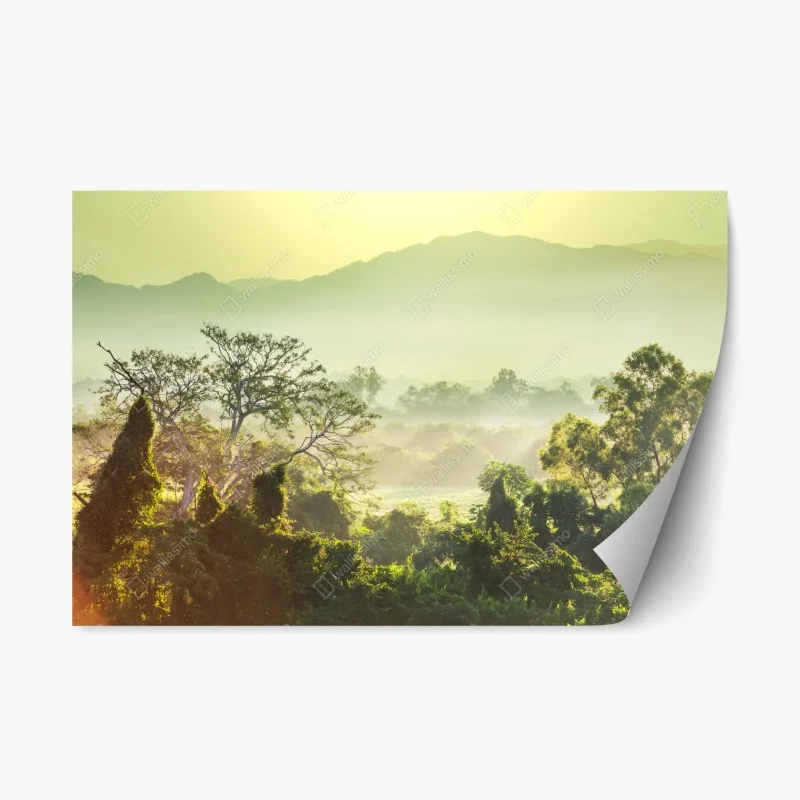 Adesivo riposizionabile rifugio verde nella giungla del Vietnam