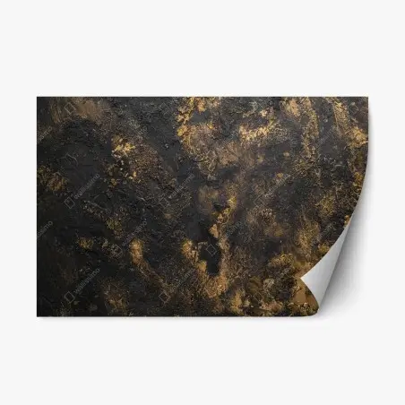 Adesivo riposizionabile elegante texture nera con sfumature dorate • Wallissimo®