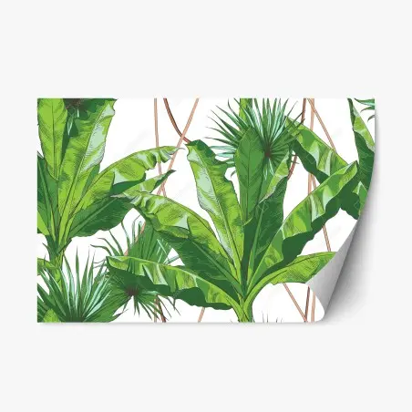 Adesivo riposizionabile motivo tropicale di foglie di banana • Wallissimo®