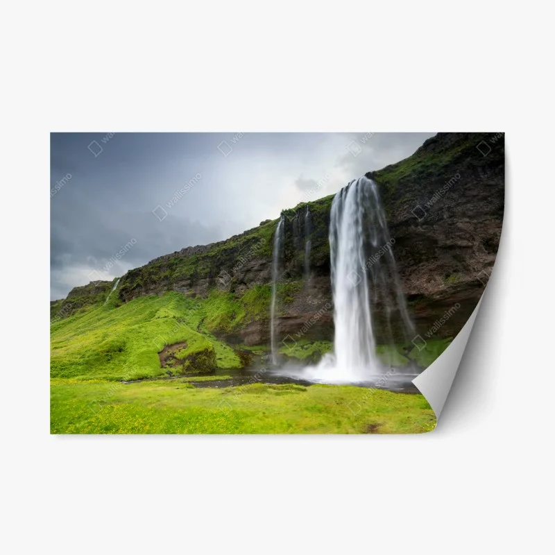 Adesivo riposizionabile paesaggio mozzafiato di Seljalandsfoss, Islanda