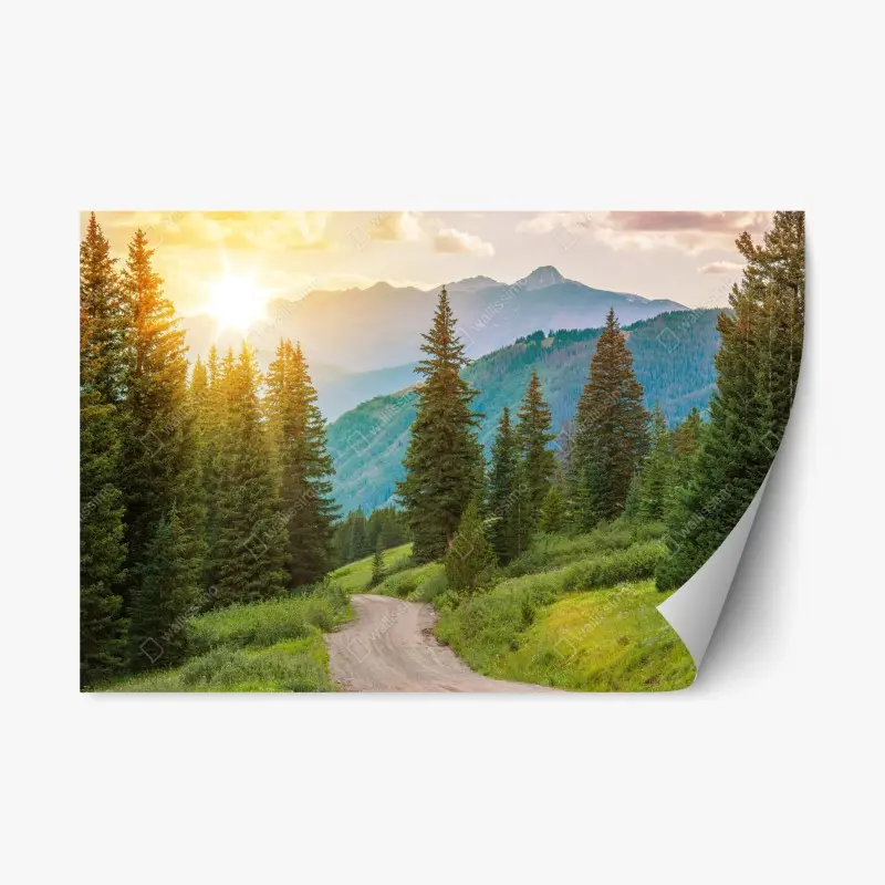 Adesivo riposizionabile tramonto sulle montagne del Colorado