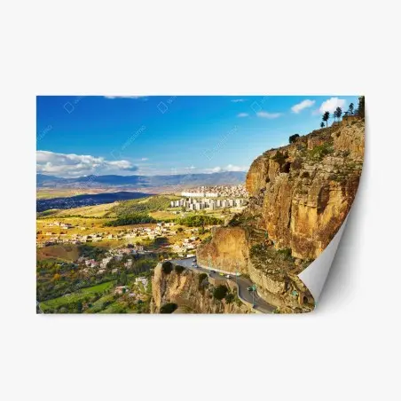 Adesivo riposizionabile panorama spettacolare di Constantine tra gole e scogliere • Wallissimo®