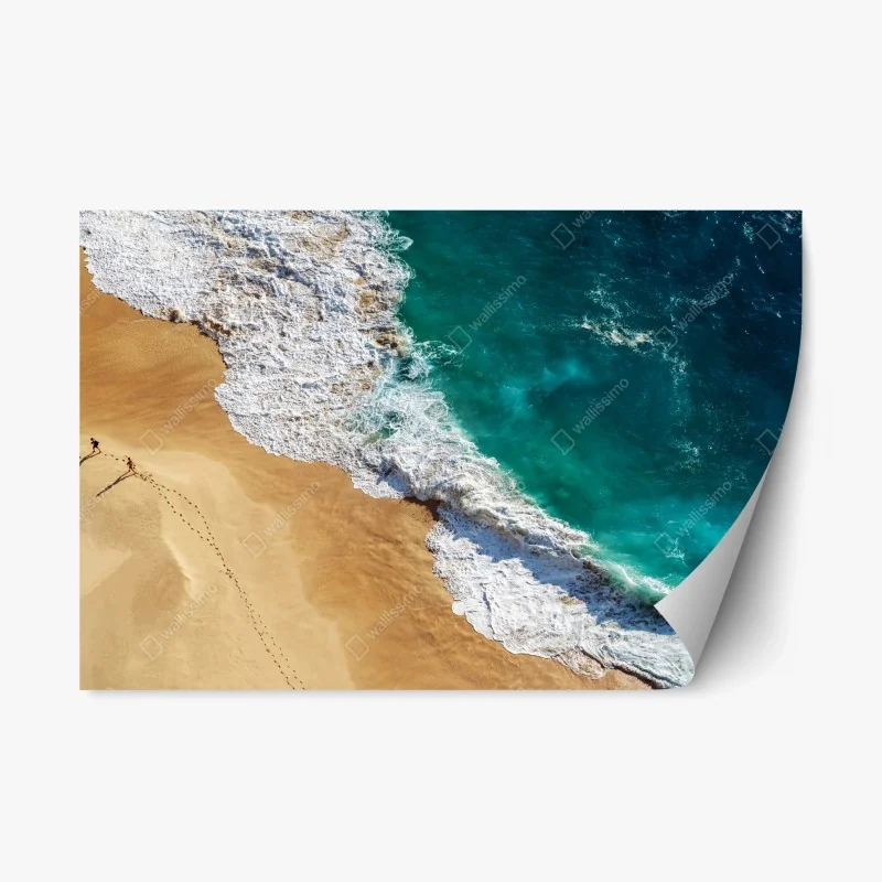 Adesivo riposizionabile panorama aereo di Kelingking Beach, Nusa Penida