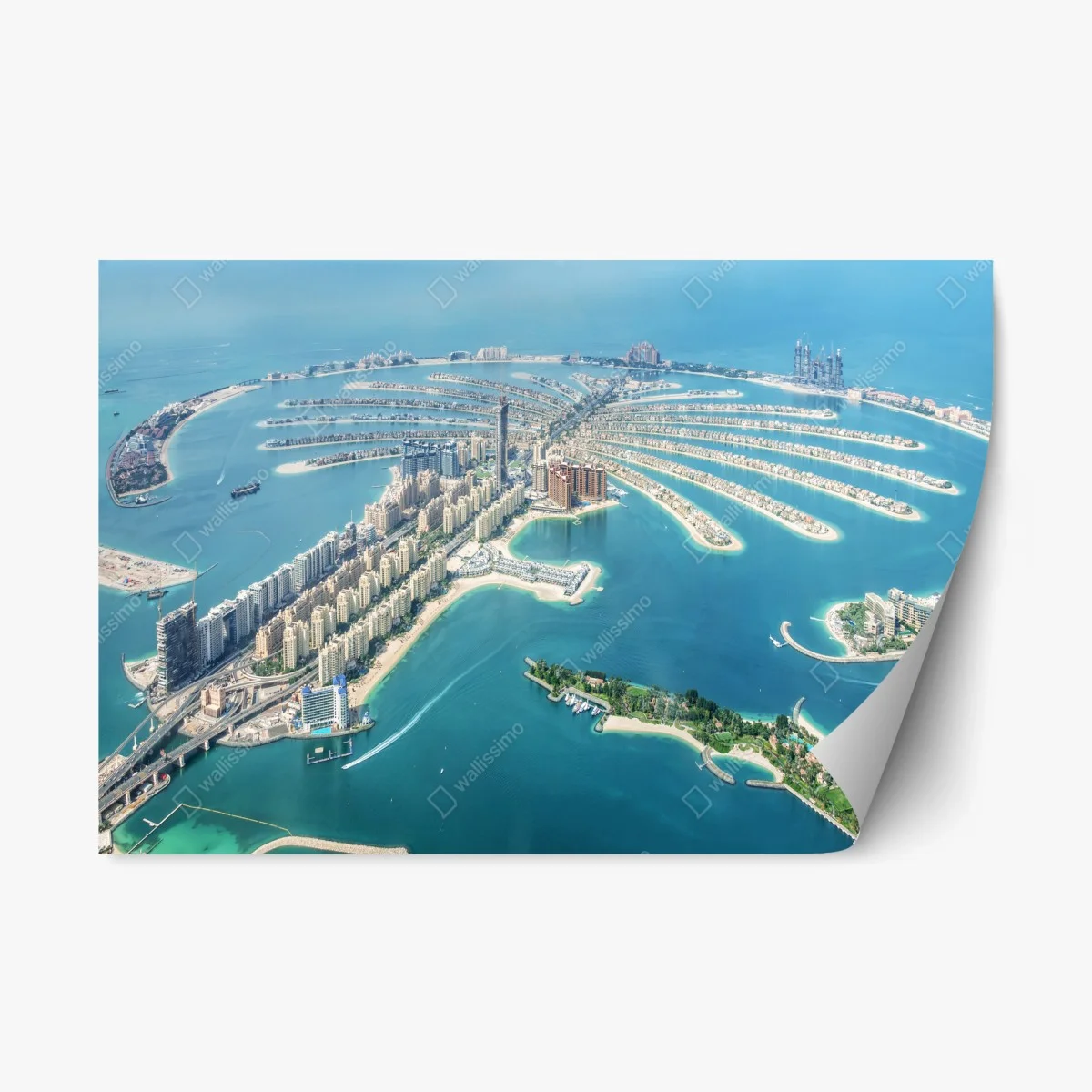 Adesivo riposizionabile splendida vista aerea di Palm Jumeirah, Dubai • Wallissimo® Adesivo riposizionabile splendida vista aerea di Palm Jumeirah, Dubai • Wallissimo®