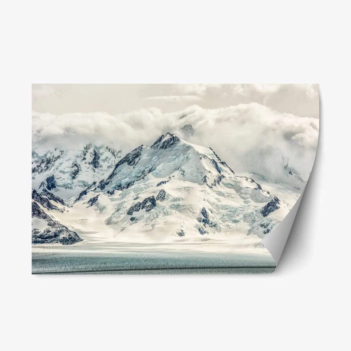 Adesivo riposizionabile paesaggio glaciale maestoso • Wallissimo®