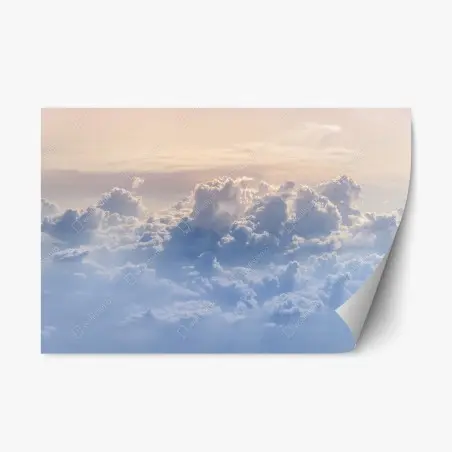 Adesivo riposizionabile cielo di nuvole visto dall'aereo • Wallissimo®