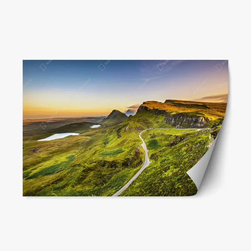 Adesivo riposizionabile tramonto sul Quiraing, Isle of Skye