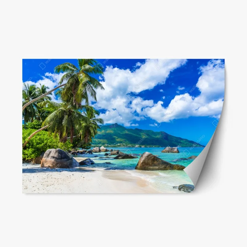Adesivo riposizionabile vista tropicale a Baie Beau Vallon, Mahe