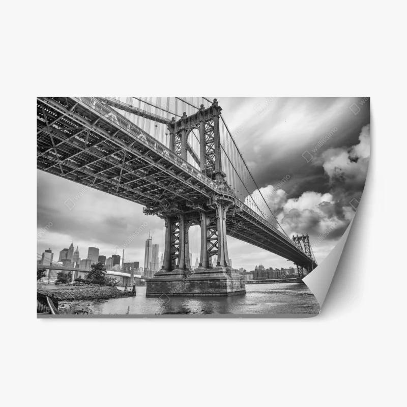 Adesivo riposizionabile prospettiva urbana sul Manhattan Bridge