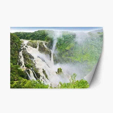 Adesivo riposizionabile cascata maestosa di Barron Falls • Wallissimo®