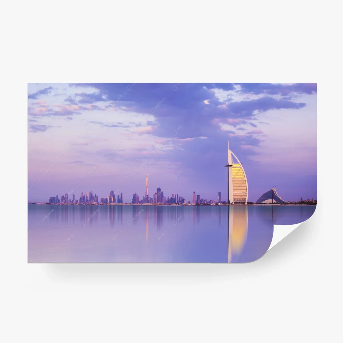 Carta da parati orizzonte di Dubai al tramonto • Wallissimo® Carta da parati orizzonte di Dubai al tramonto • Wallissimo®