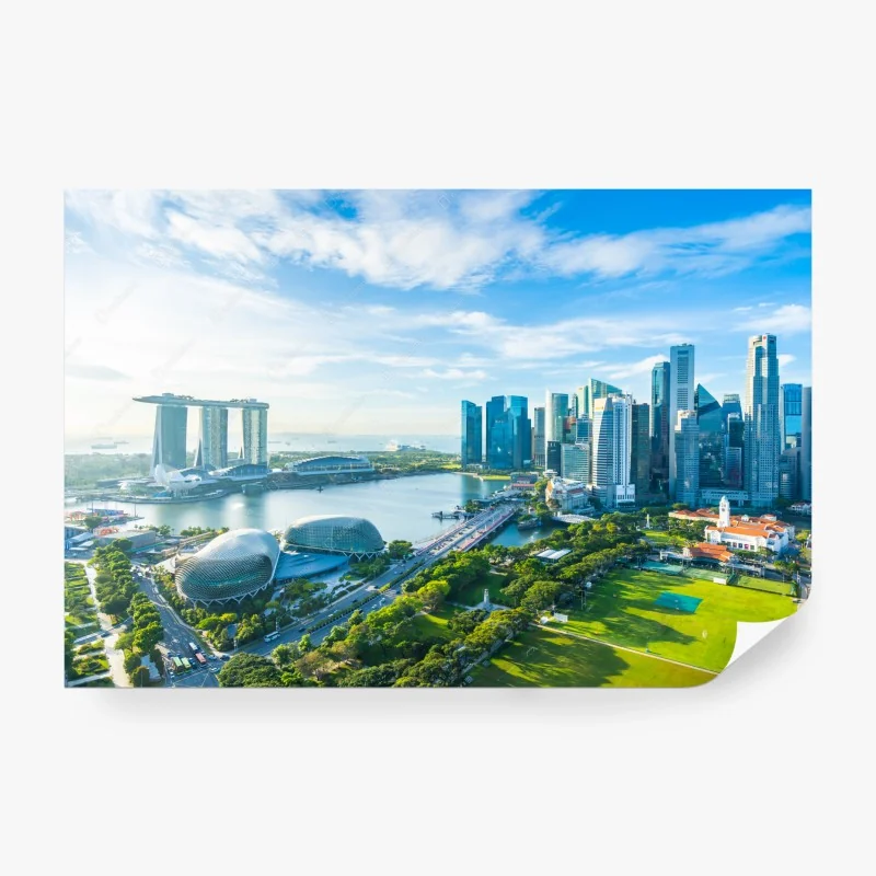 Carta da parati orizzonte moderno di Singapore