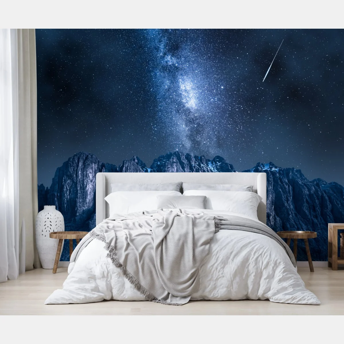 Carta da parati notte stellata con la Via Lattea su Passo Gardena, Dolomiti • Wallissimo® Carta da parati notte stellata con la Via Lattea su Passo Gardena, Dolomiti • Wallissimo®