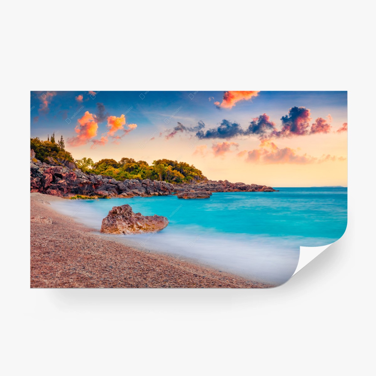 Carta da parati alba spettacolare a Himare sulla costa dell'Adriatico • Wallissimo®