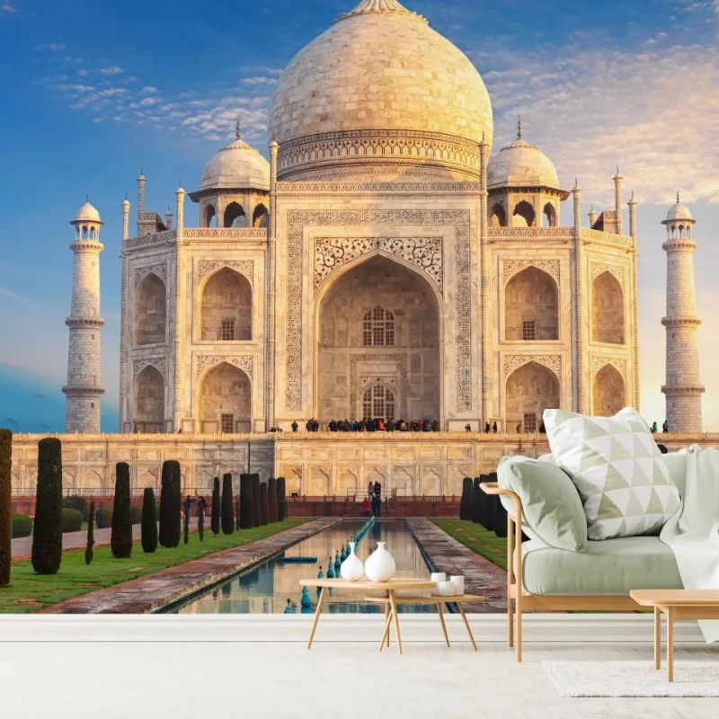 Carta da parati Taj Mahal all'alba: capolavoro di marmo