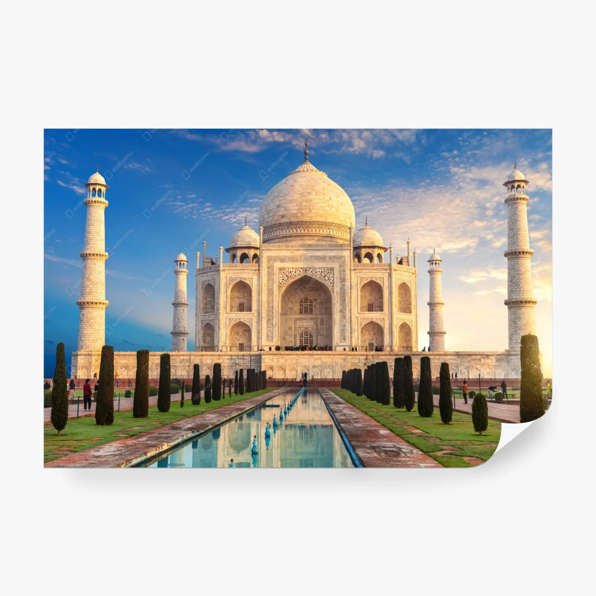 Carta da parati Taj Mahal all'alba: capolavoro di marmo • Wallissimo® Carta da parati Taj Mahal all'alba: capolavoro di marmo • Wallissimo®