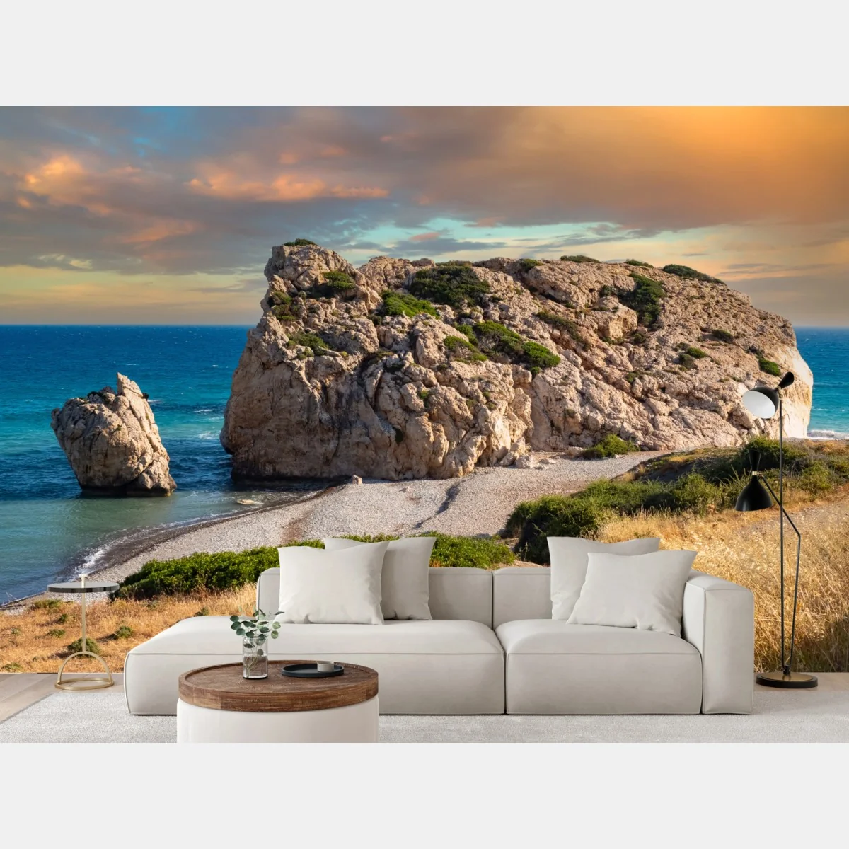 Carta da parati tramonto sulla Petra tou Romiou, Cipro • Wallissimo® Carta da parati tramonto sulla Petra tou Romiou, Cipro • Wallissimo®
