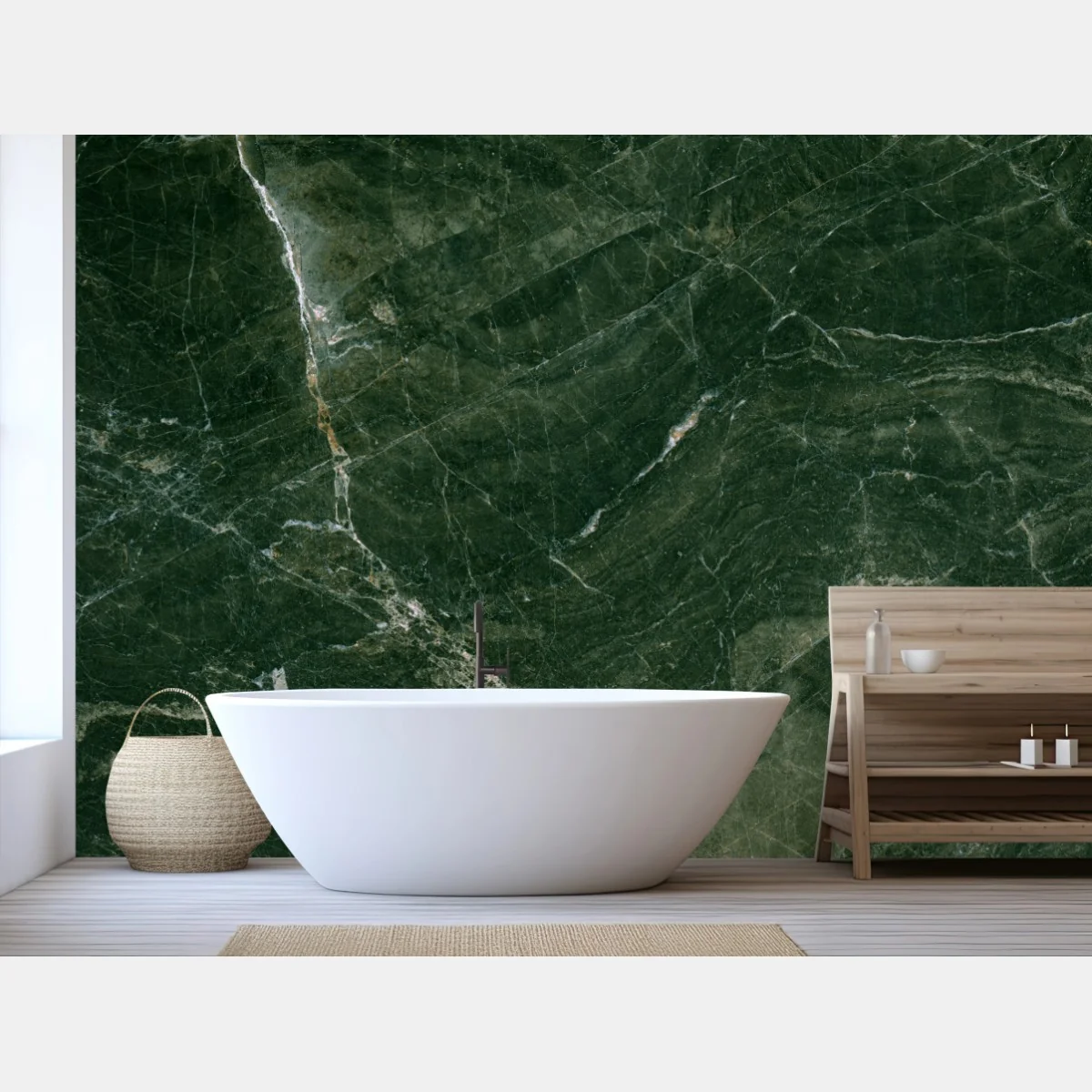 Carta da parati marmo verde venato elegante • Wallissimo® Carta da parati marmo verde venato elegante • Wallissimo®