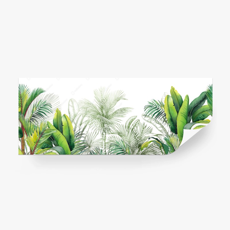 Carta da parati giungla tropicale in acquerello