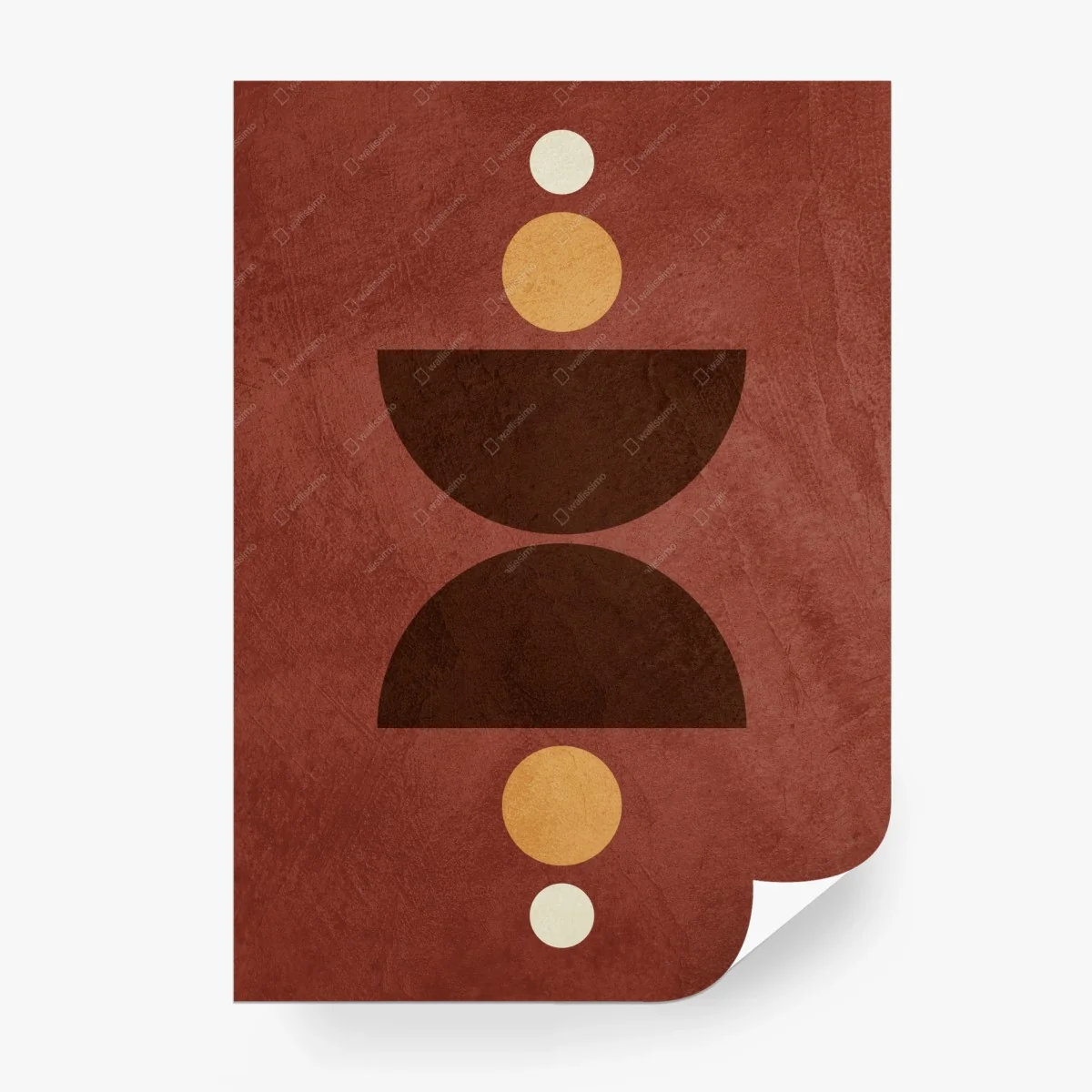 Carta da parati equilibrio geometrico in tonalità terracotta • Wallissimo® Carta da parati equilibrio geometrico in tonalità terracotta • Wallissimo®