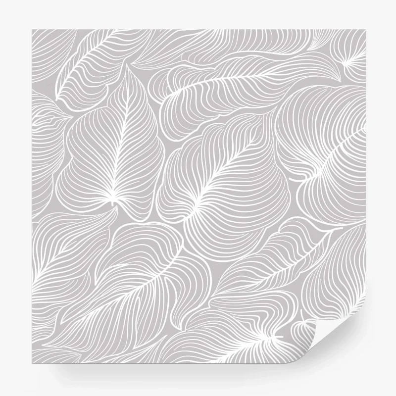 Carta da parati elegante motivo floreale retrolineare
