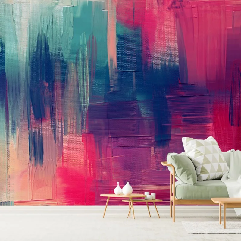 Carta da parati vibrazioni cromatiche astratte