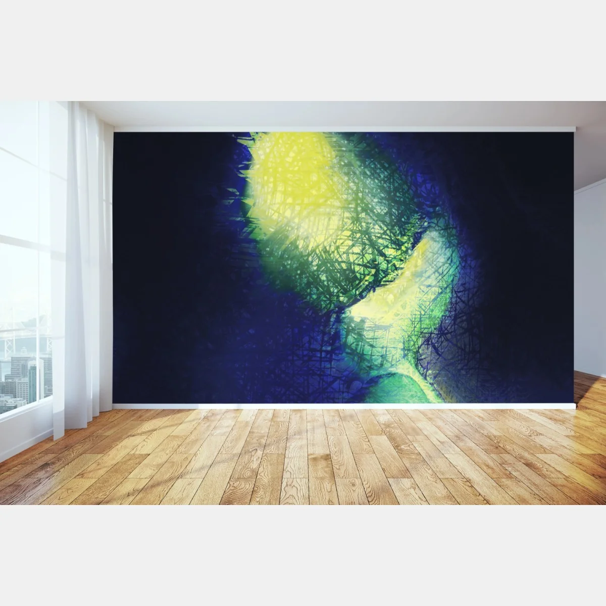 Carta da parati esplosione luminosa astratta • Wallissimo® Carta da parati esplosione luminosa astratta • Wallissimo®