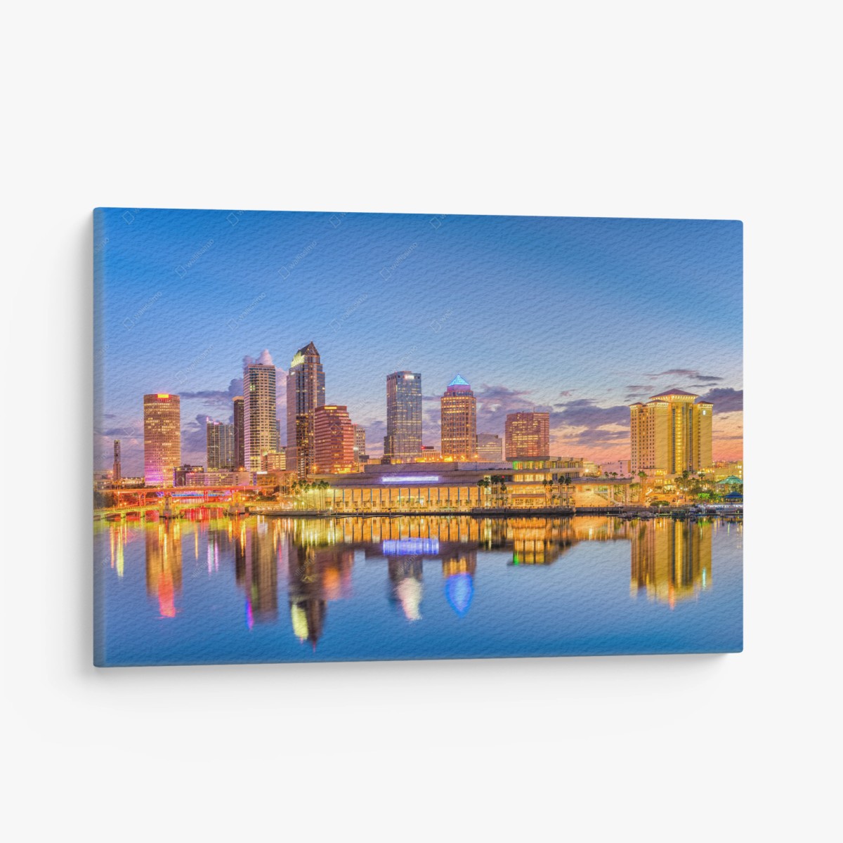 Quadro su tela skyline di Tampa al tramonto • Wallissimo® Quadro su tela skyline di Tampa al tramonto • Wallissimo®