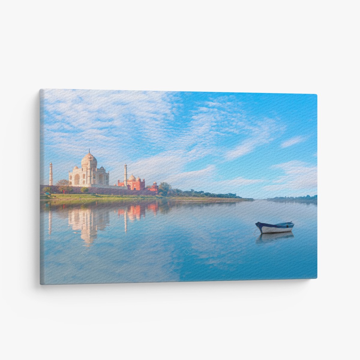 Quadro su tela riflessi del Taj Mahal all'alba • Wallissimo®