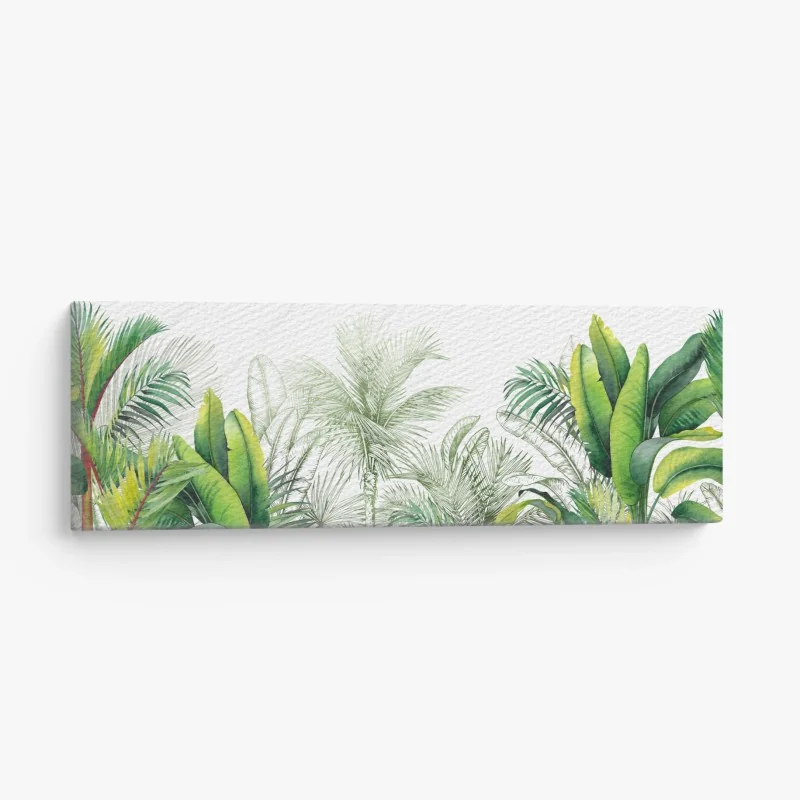 Quadro su tela giungla tropicale in acquerello