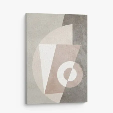 Quadro su tela composizione geometrica in toni neutri • Wallissimo®