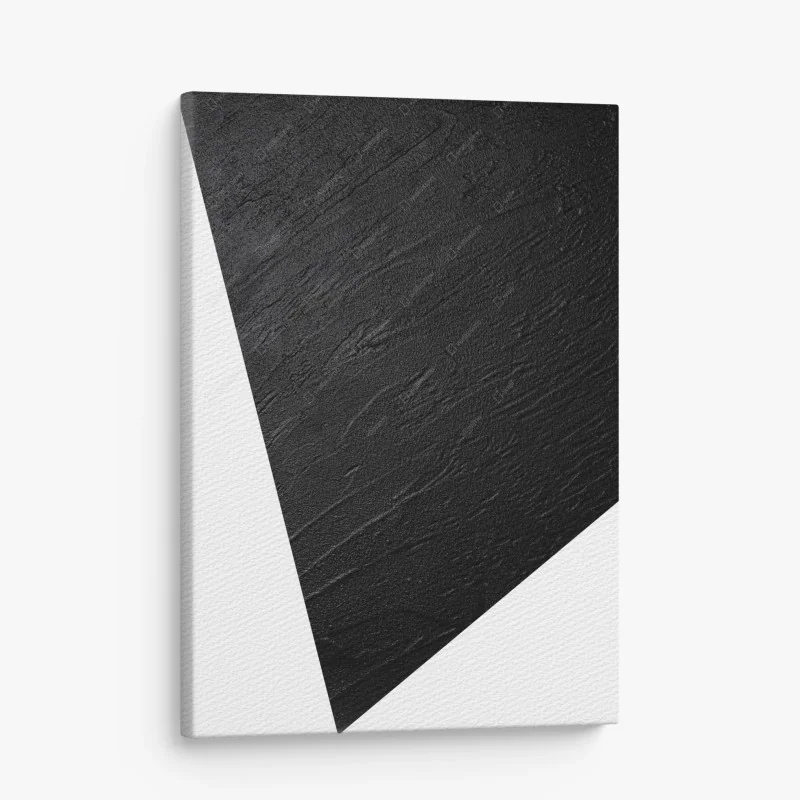 Quadro su tela texture nera materica diagonale