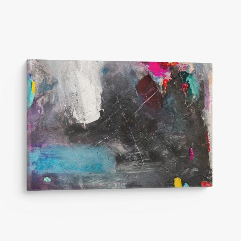 Quadro su tela esplosione astratta di colore e texture